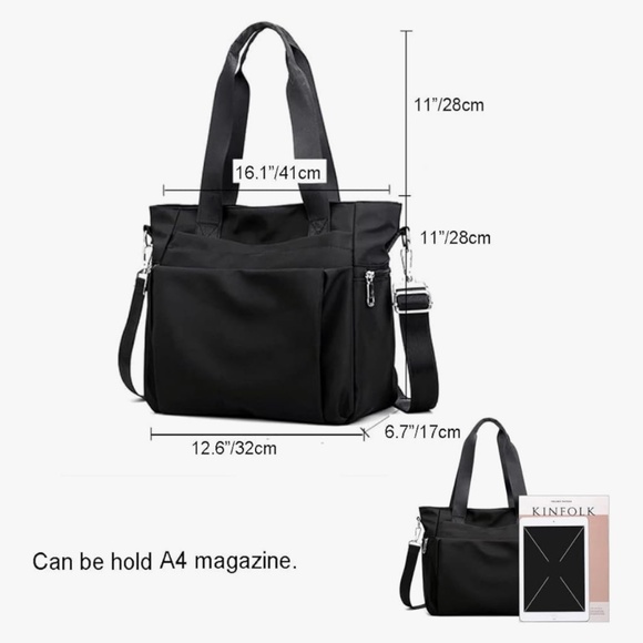 NWT Women's Black Shoulder Bag - Picture 4 of 6